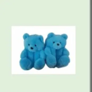 Light Blue Teddy Bear Slippers