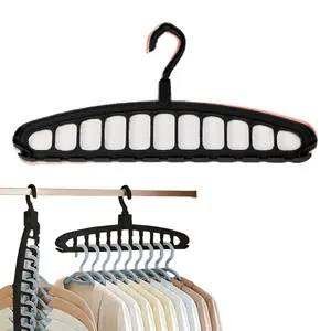 Foldable Clothes Hanger， 3pcs Space Saving Rotable Clothes Hanger, Multifunctonal Clothes Organizer for Clothes, Pants, Scarf, Hanging