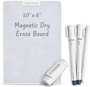Magnetic Dry Erase Board 10 inch x 6 inch , PortableWhiteboard with 3 Magnetic Markers, Ideal for PlanningDrawing Memos To-Do Lists, Perfect Christmas Birthday Gift forStudents Kids Home Office Supplies