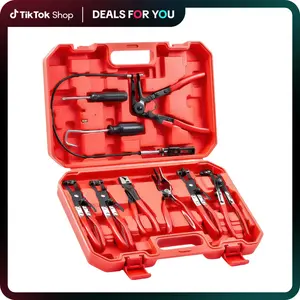 Orion Motor Tech Hose Clamp Pliers, Long Reach Wire Spring Hose Clamp Pliers Remover for Automotive Coolant Radiator Heater and Water Hose with Band Flat or Large Clamps, Gift for men,Repair tool kit,Home car repair Heavy Duty