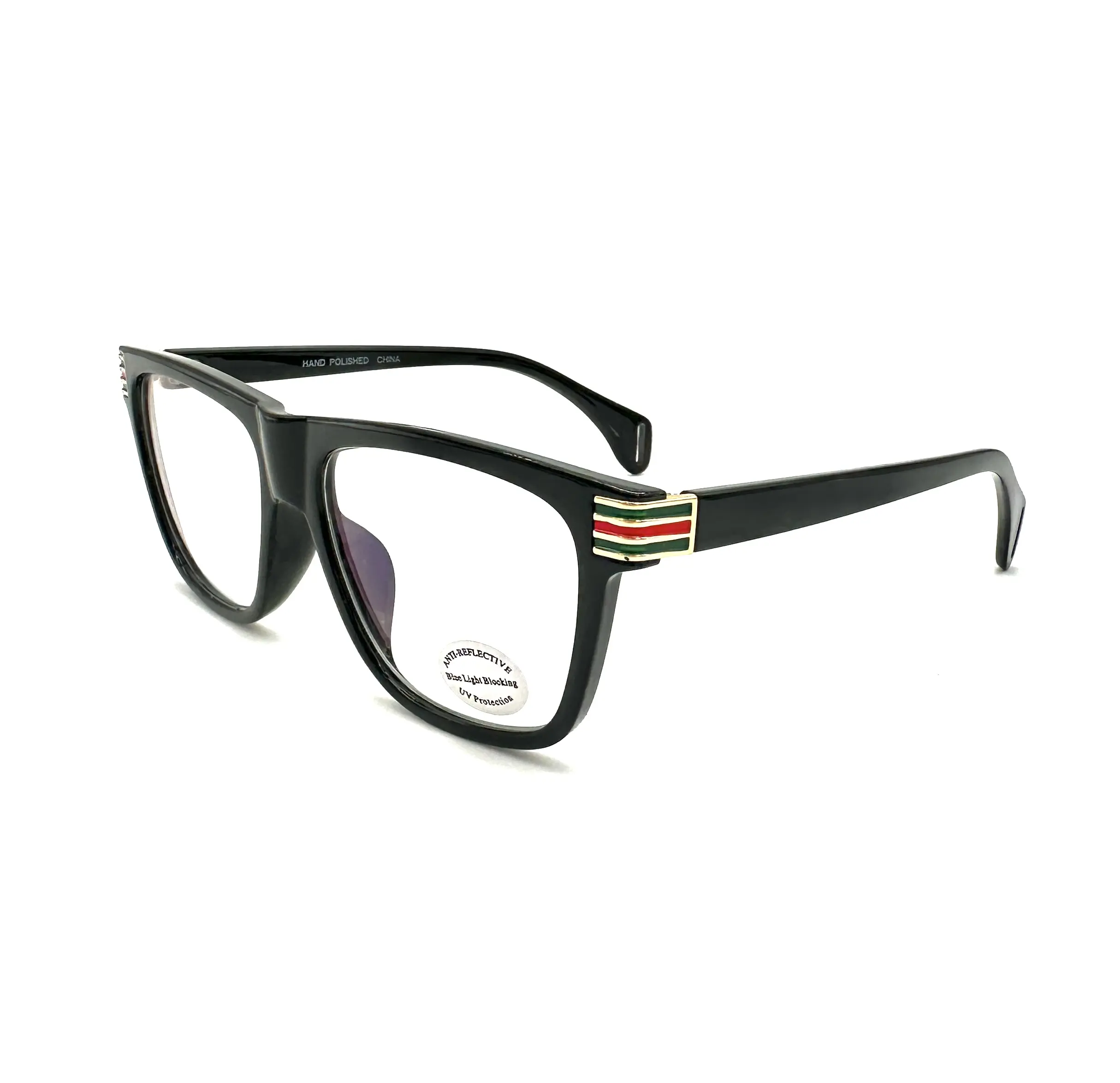 Unisex Clear Lens Nerd Style Luxury Non-Prescription Blue Light Glasses
