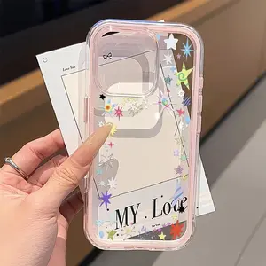 Colorful Star Clear Case For iPhone 13 15 11 12 14 17 16 Pro Max funda iPhone 17 Air Shockproof Bumper Silicone Soft Phone Cover