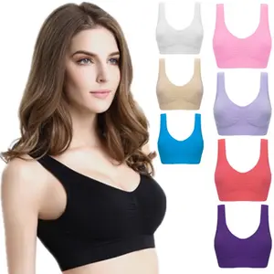Women Yoga Tank Tops  Sports Bra Workout Fitness Running Crop Top lingerie underwear