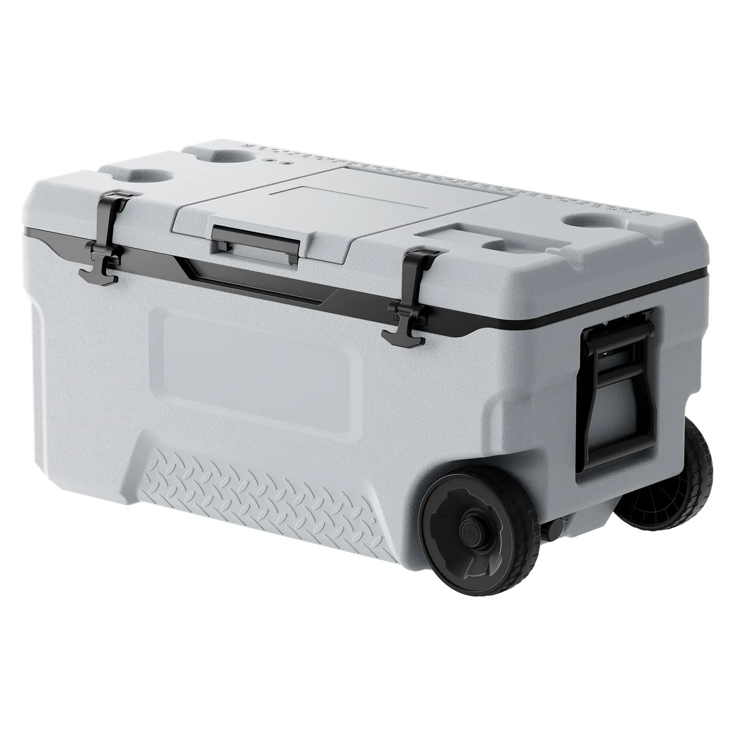 【DealsForYouDays】VEVOR Portable Cooler, 74 QT Wheeled Cooler with Ice Retention, Heavy-Duty Handles and Cup Holder, Lightweight Rigid Material Insulated Portable Cooler, Suitable for Family Picnics and Long Trips
