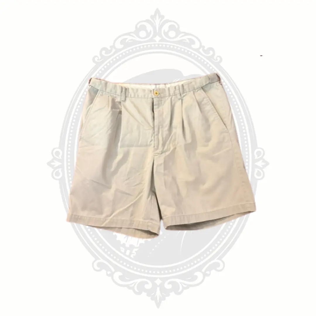 Haggar Generations Men's Khaki Adjustable Waist Chino Shorts with Pocket