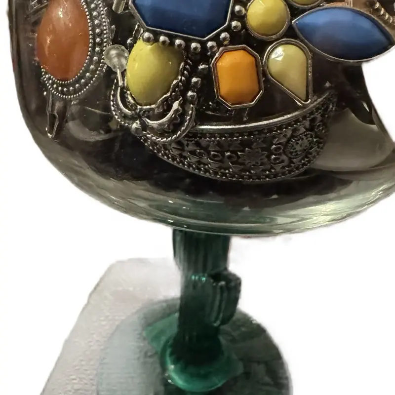 Jewelry jar #330 had various styles of southwestern themed jewelry
