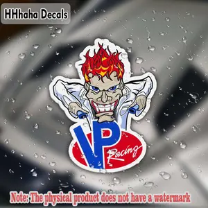 1PC ：Daily Performance Fun Decor-Style VP Racing Flame Character Sticker For Cups/Desktop Decor/Car Side Doors/Storage Boxes Cool playful elements add daily performance fun vibe Car & Life Item Performance Decor