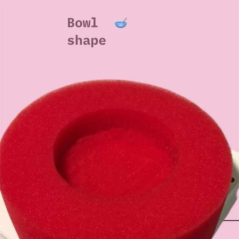 Red soft Material Custom sponges of different designed cuts for Asmr purposes