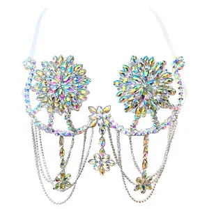 Winterfell Clear Iridescent Crystal Carnival Bra