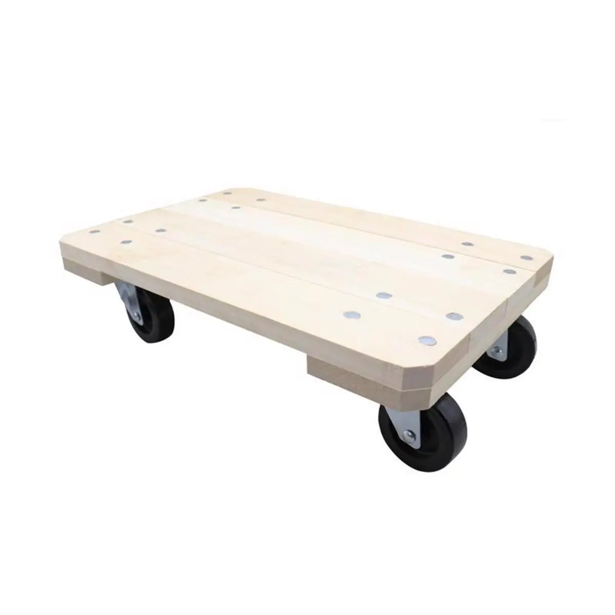 212 MAIN Heavy-Duty Solid Wood Plant Dolly - 18.25 in. Frame, 360 lb Load Capacity, Swivel Hard Rubber Casters for Moving Baby Room Decor, Basement Use