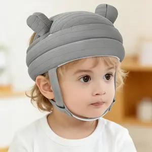 1pc Bear Ear American-Style Anti-Fall Baby Helmet, Adjustable Crawling and Walking Helmet, Suitable for Head Protection, Bonnet with Bunny Ears