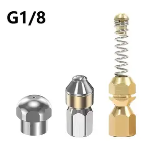 High Pressure Cleaner Drain Pipe Nozzle Accessories, 1/8 Inch Stainless Steel Quick Plug Drain Spray Tool, Durable Cleaning Equipment