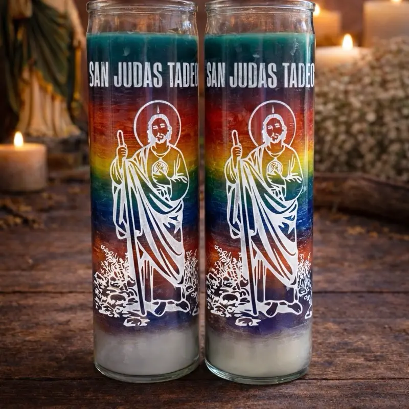 Veladora/Candle San Judas Tadeo 7 Colores Veladora/Candle San Judas Tadeo 7 Colores