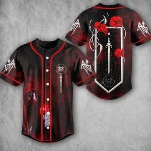 Sleep Token "Damocles Crest" Red Roses Baseball Jersey, Even In Arcadia Album Merch, Gift For Rock Music Lovers, Vintage Fashion