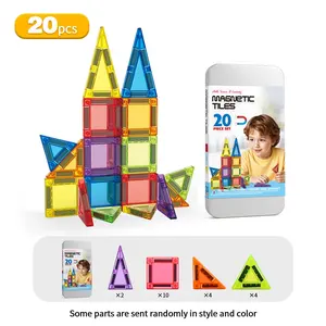 20pcs/38pcs/60pcs Mini Magnetic Building Blocks, Creative Stem Construction Set, Iron Storage Box, Travel-Size Magnet Toys, Magnetic Tiles Set for Kids Ages 3+