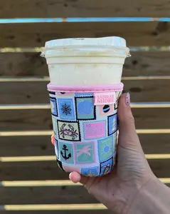 ‘Seaside Stamps’ Drinky Dink™ Coffee Sleeve