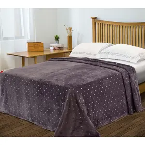 Superior Metallic Polka Dot Ultra-Plush Fleece Blanket, King