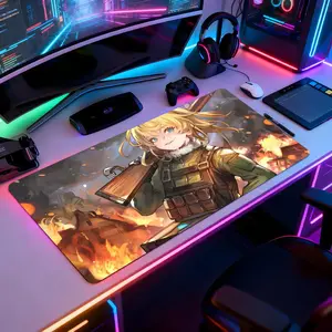 Youjo Senki Mouse Pad Mousepad Large Gaming LockEdge Thickened Computer Keyboard Table Desk Mat