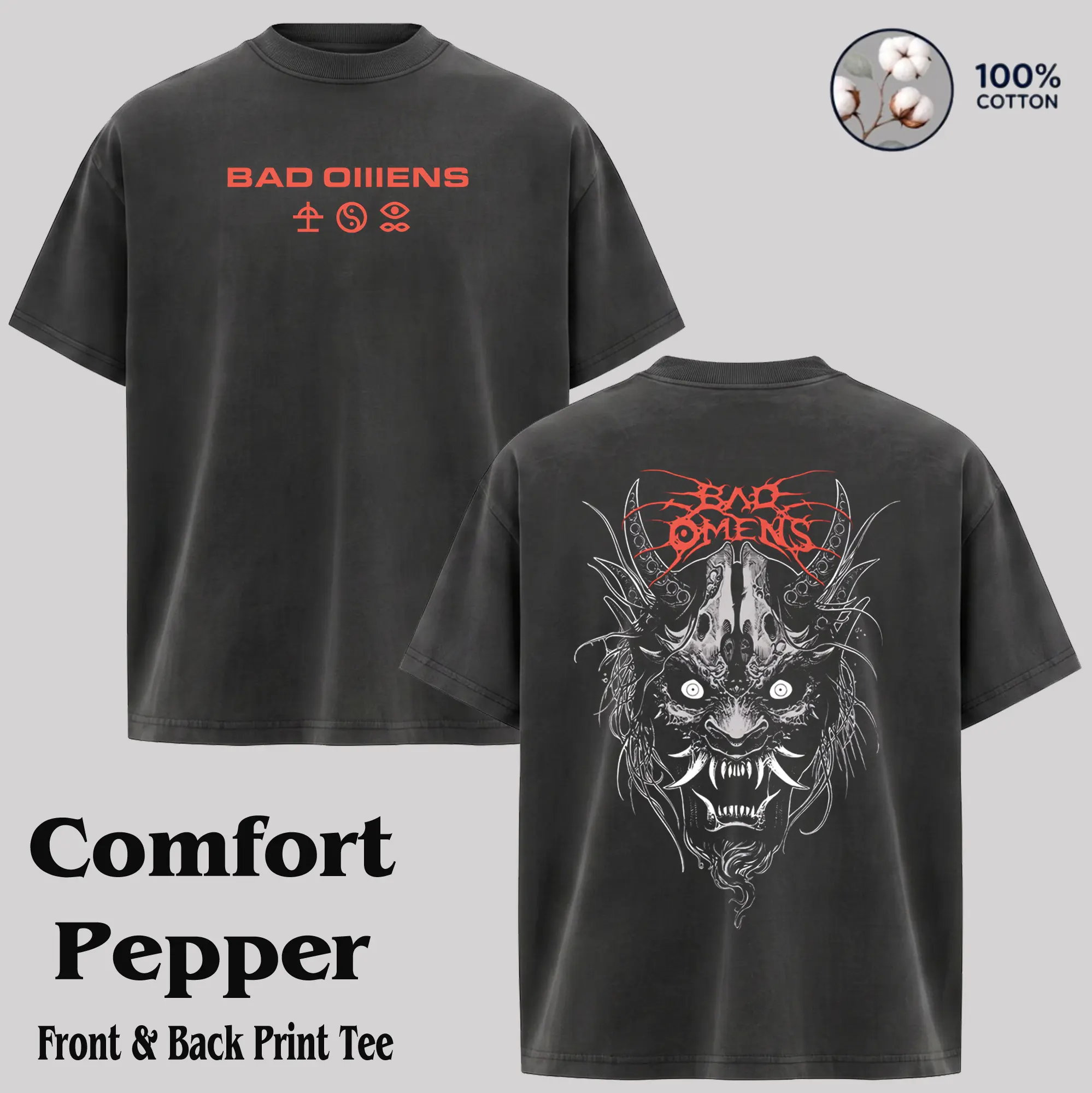 Bad Omens Dethrone Washde Tee & Hoodie, metal band shirt, rock tour t-shirt, alternative band merch, trending t-shirt, 90s graphic tee, vintage graphic tee, grunge aesthetic shirt, classic rock merch