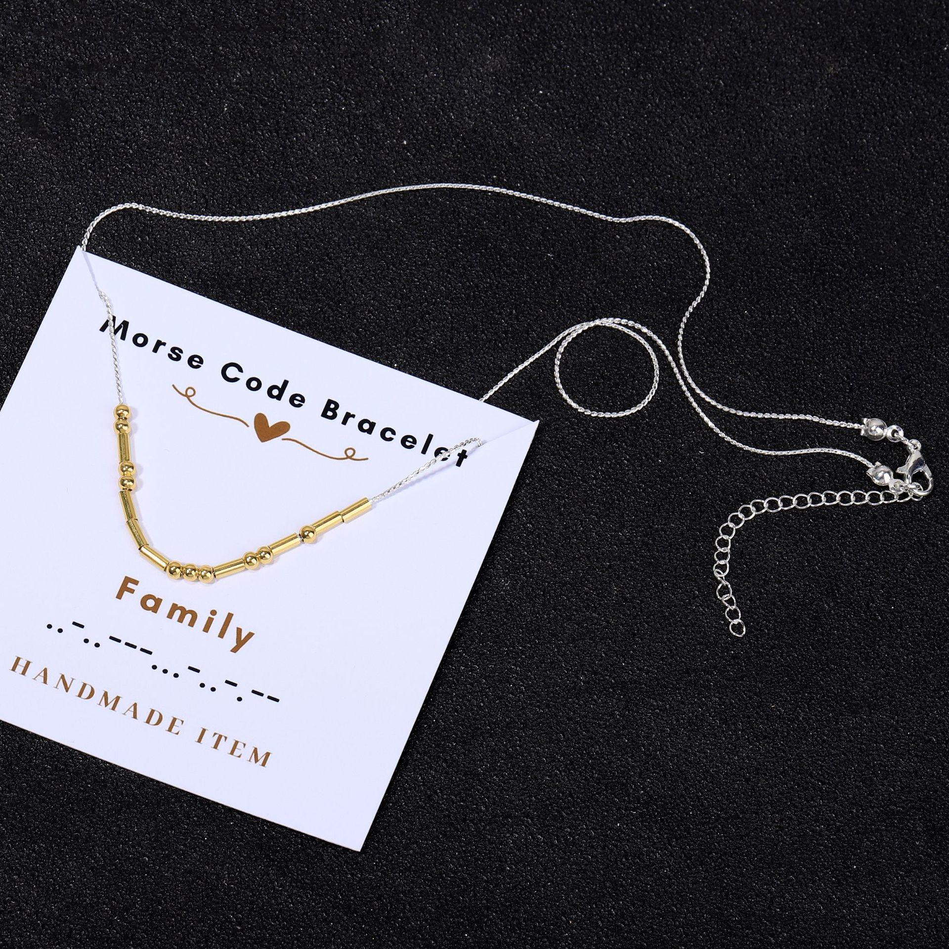 Morse code necklace alphanumeric couple personalized collarbone chain necklace