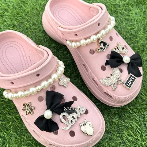 Cute Butterfly & Bowknot Design Shoe Charms, Fashionable Shoe Decoration for Women's Shoes, Shoes Accessories for Beach Shoes & Sandals, Shoe Embellishment Set, Cute Shoe Decorations