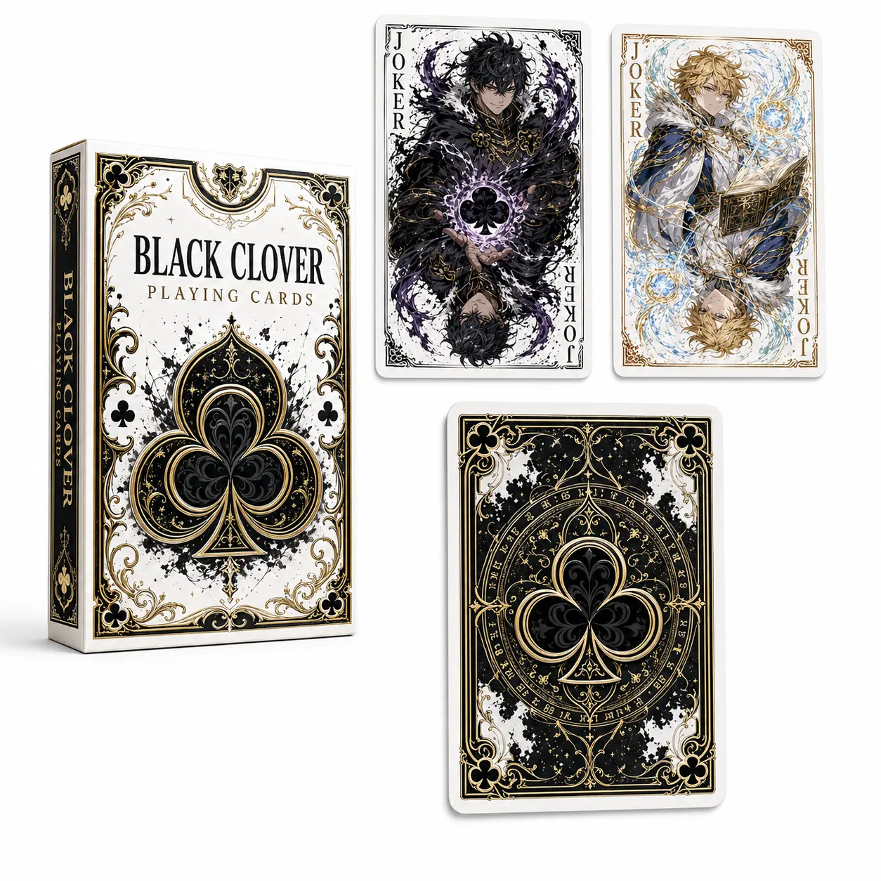 Black Clover Playing Cards, Asta & Yuno Anime Poker Deck & Unique Gift for Fans