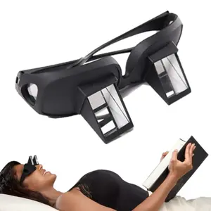 Lazy Glasses Bed Prism Glasses, Horizontal High Definition Reading Glasses for Laying Down Reading Watching TV and Crochetting