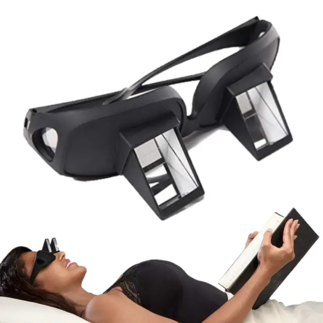 Lazy Glasses Bed Prism Glasses, Horizontal High Definition Reading Glasses for Laying Down Reading Watching TV and Crochetting