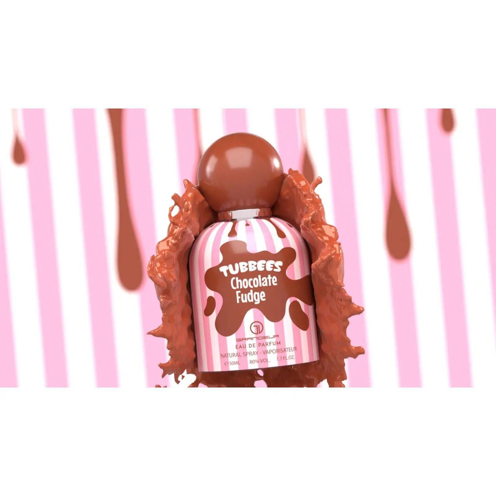 50ml Kids' Gourmand Fragrance Perfume - Chocolate Fudge Scent, Scented Sweet Sensory Experience, Delightful Long-Lasting Playful Candy Fragrance for Children
