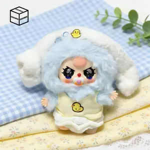 GOOD BABY Plush & Vinyl Keychain Blind Box，Bunny Plush Dolls，Soft Furry Collectibles，Backpack or clothing decoration，Stuffed Animal