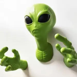 New Alien Creative Wall Hanging Decoration, Funny Home Prop, Unique Home Decor, Fun Wall Ornament, Perfect for Any Room, Unframed Wall Art