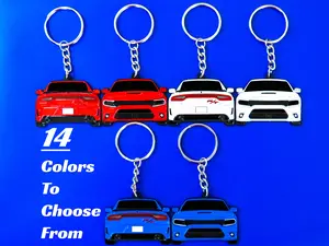 Keychain For Dodge Charger 2-Sided Key Ring Makes For A Unique & Cool Gift For Car Guys, Fans, Enthusiasts Dad, Boyfriend, Girlfriend, Him, Her & More