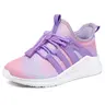 Runside Girls Tennis Shoes, Lightweight Breathable Gradient Kids Sneakers, Lace-Up Non-Slip Running Walking Shoes, Toddler/Little Kid/Big Kid