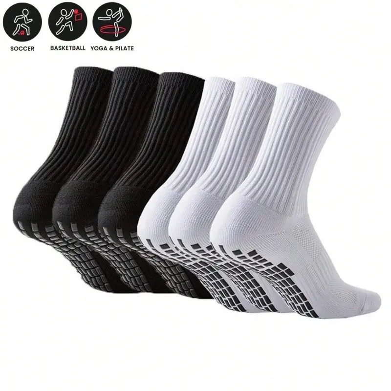 Men Women Soccer Socks, Professional Anti-Slip Football Socks, Thick Terry Bottom Mid-Calf Socks, Pointed Grip Sports Socks, Sports Fit Socks, Athletic Grip Sock, Gripsocks, Sporty Socks