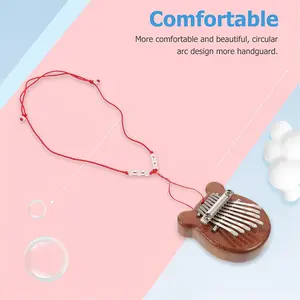8-key mini kalimba| High-quality wooden music box| Solid wood material| Comes with a lanyard, can be hung on a backpack, keychain, etc., a birthday gift for female friends, a friendship gift for men