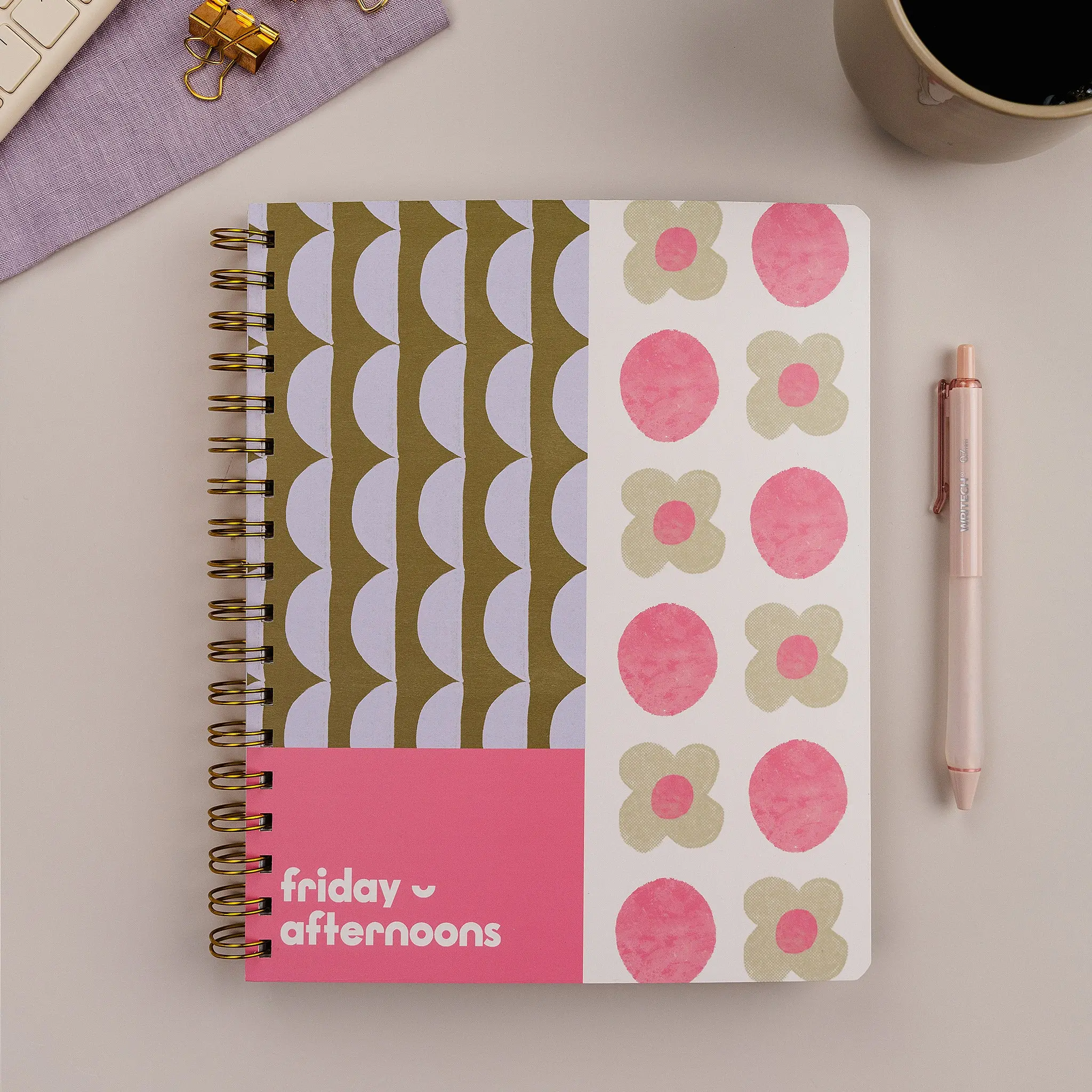 Lavender Scallop 90-Day Planner – Quarterly Plans
