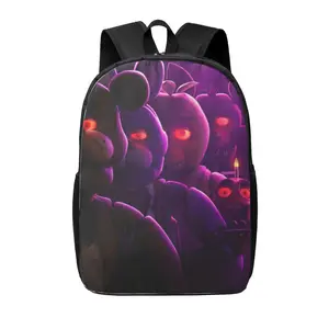 five nights at freddy's All Over Print Casual Backpack Laptop Backpack for Travel Hiking Lightweight Anime Rucksack Daily Essentials Camping Daypack Nightmare Computer Backpack FNaF