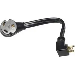 212 MAIN 12 in. 30 A Female to 15 A Male Flatwire Generator Pigtail Power Cord