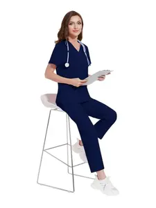 Summer Scrub Set stretch Quick-Dry Short Sleeve Medical Workwear for Operating Room