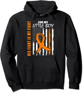 Little Boy Son Kidney Cancer Awareness American Flag Family Pullover Hoodie - Anarosavill Shop 49B0CWFJ3SWT