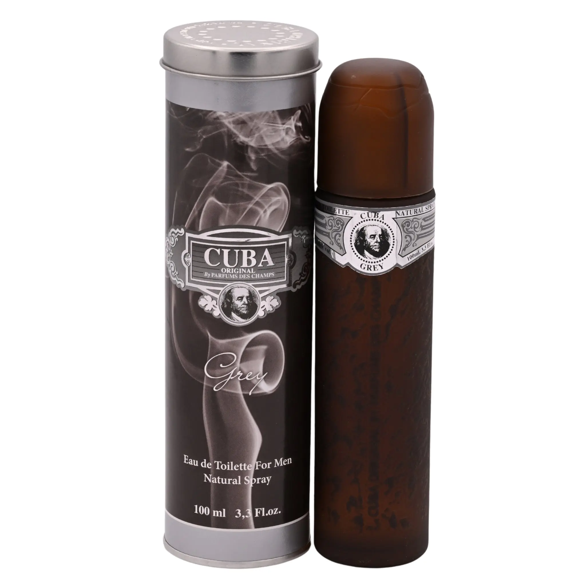 Cuba Grey Scent Men's Fragrance - Cuban EDT for Men, 3.3 fl oz/3.4 oz Boxed Packaged Fragrances, New Box, Romance Vibe, Romance Men's Fragrance