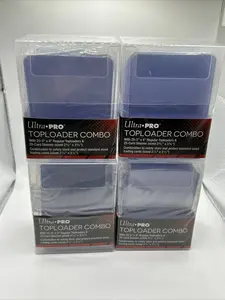 Ultra Pro 35pt Toploader Combo boxes (4) with 25 Toploaders & sleeves 100 total