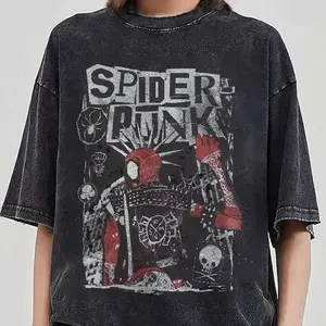 Vintage 90S The Amazing Spider Punk T-Shirt, Retro Spideer-mann Comic Tee Shirt, Sweatshirt Unisex Top Shortsleeve Round Neck Tshirt ISBNM