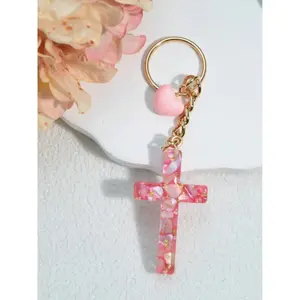 Cross Charm Keychain, Pendant Keychain, Fashionable Keychain for Women & Men, Trendy All-match & Exquisite Keychain for Birthday Gift