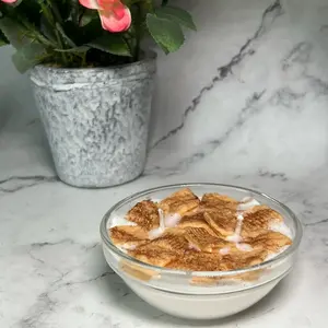 MINI Cinnamon Swirl Cereal Candle 2 Wicks 6oz 25hrs Burn Time Scented Home Decor
