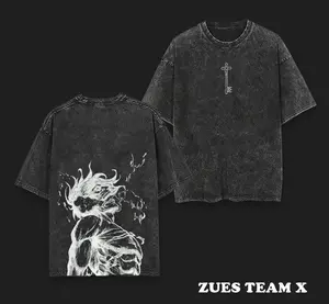 Retro Eren Yeager - ATTACK ON TITAN Anime Double Printed Vintage - Unisex Anime Manga Cotton T-shirt,Oversized Vintage Washed T-Shirt, Heavyweight Cotton Shirt, Regular Comfort Fabric