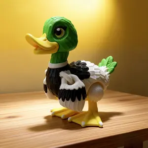 3D Printed Articulated Mallard Duck Figurine | Movable Head, Wings, and Legs | Stress-Relieving Desk Toy | Mini Creative Gift exchange