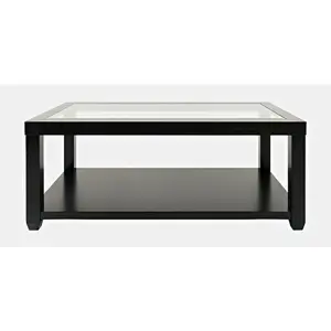 Urban Icon Contemporary Rectangular Glass Inlay Coffee Table