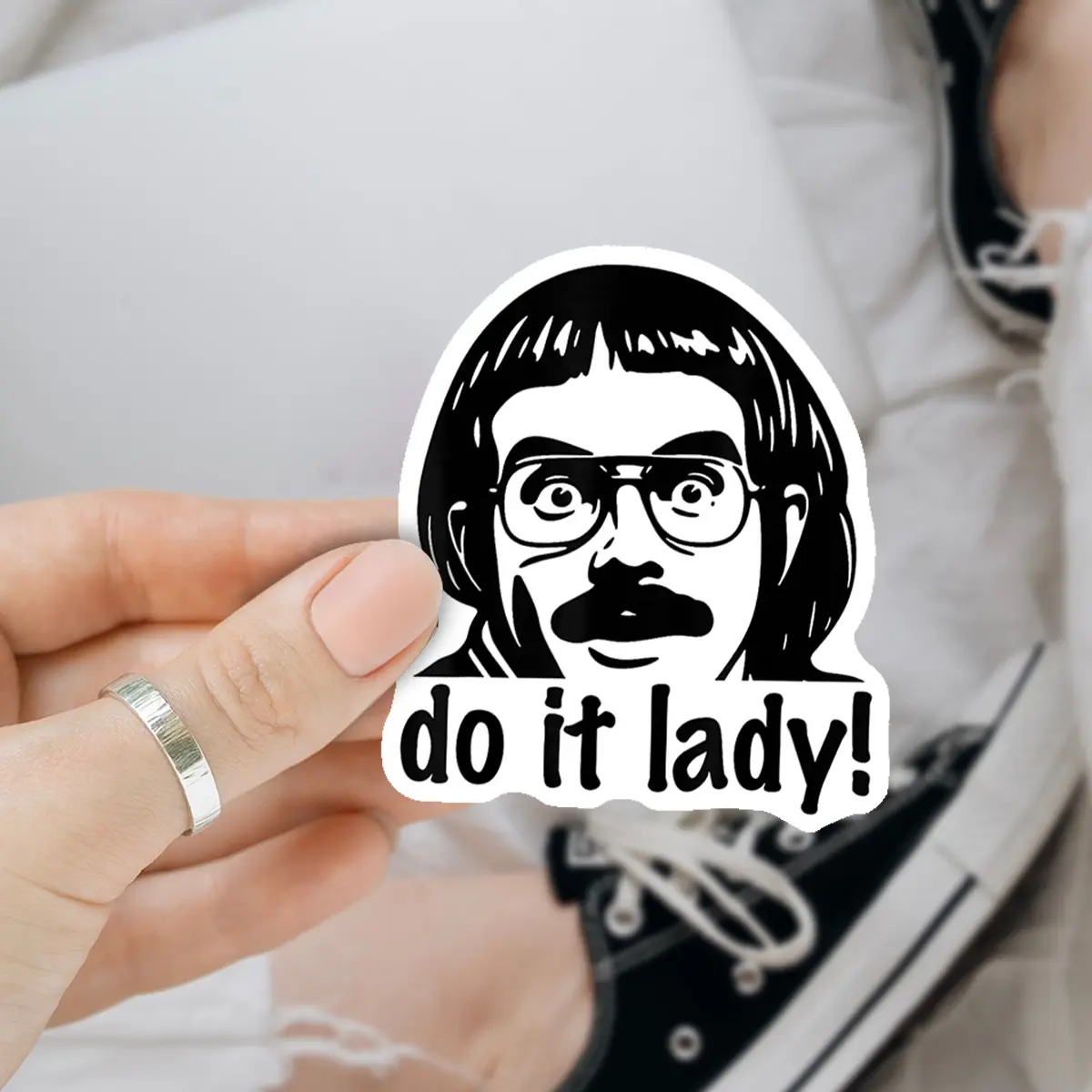 Meme quote Chit Do It Lady 3 inches Sticker, Waterproof Sticker for Laptop Water Bottle Book