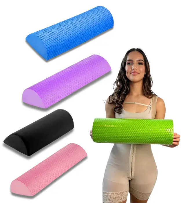 Multipurpose high Density Foam Roller, BBL post surgery supplies, bbl toilet riser, bbl pillow for toilet BBL Toilet Riser, D-Shaped high Density Foam Lumbar roll Back Support Pillow, Exercise high Density Foam, Yoga (Purple)